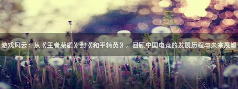 奇亿娱乐集团：游戏风云：从《王者荣耀》到《和平精英》，回顾中